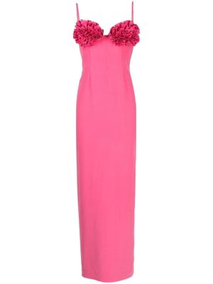 Rachel Gilbert Margot ruffle-detail gown - Pink