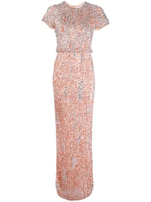 Rachel Gilbert Nesta sequin gown - Pink