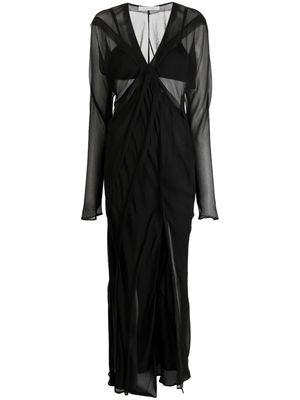 Rachel Gilbert Quinn sheer maxi dress - Black