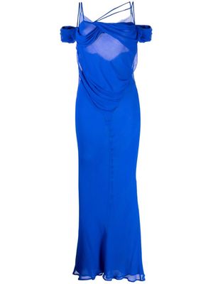 Rachel Gilbert Quinn silk maxi dress - Blue