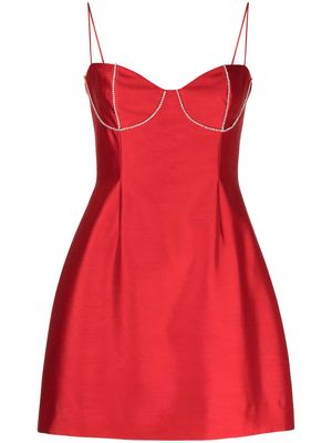 Rachel Gilbert Rozalia rhinestone-embellishment mini dress - Red