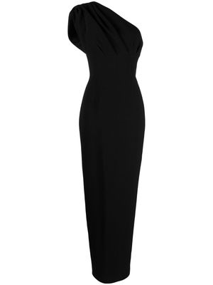 Rachel Gilbert Winnie one-shoulder gown dress - Black