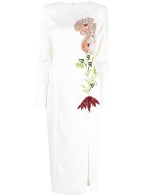 Rachel Gilbert Yolanda embroidered-design dress - White