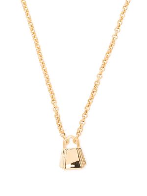 Rachel Jackson Art Deco padlock pendant necklace - Gold