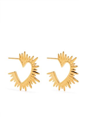 Rachel Jackson Electric Love Heart hoop earrings - Gold