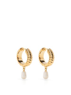 Rachel Jackson Ocean Pearl hoop earrings - Gold