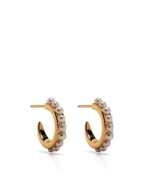 Rachel Jackson pearl-detail hoop earring - Gold