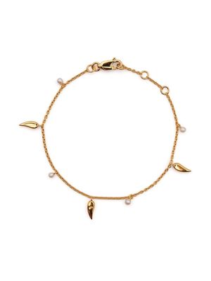 Rachel Jackson studded pearl-detail bracelet - Gold