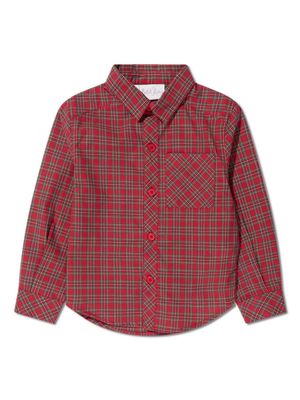 Rachel Riley check-print cotton shirt - Red