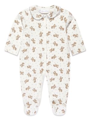 Rachel Riley Fawn polka dot-print pyjamas - White