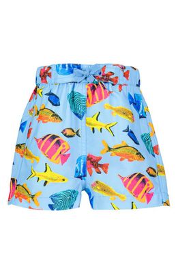 Rachel Riley Fish Swim Trunks in Blue Multi 