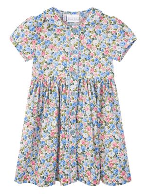 Rachel Riley floral-print cotton dress - Blue