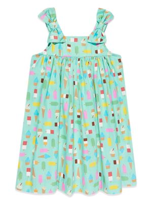 Rachel Riley ice cream-print cotton dress - Blue