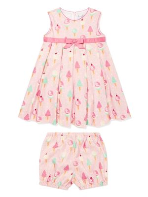 Rachel Riley Ice Cream-print cotton dress - Pink