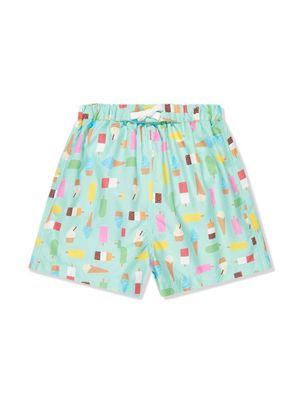 Rachel Riley ice cream-print swim shorts - Green