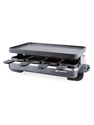 Raclette w/Reversible Cast Aluminum Non-Stick Grill Plate - Anthracite - Anthracite