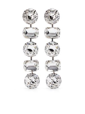 RADA' crystal-embellished drop earrings - Silver