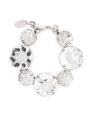 RADA' crystal-embellished logo-plaque bracelet - Silver
