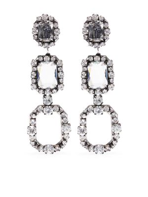 RADA' crystal-embellished pedant earrings - Silver