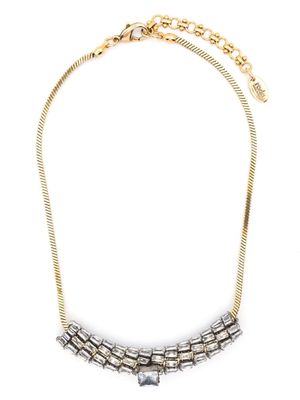 RADA' crystal-embellished two tones necklace - Gold