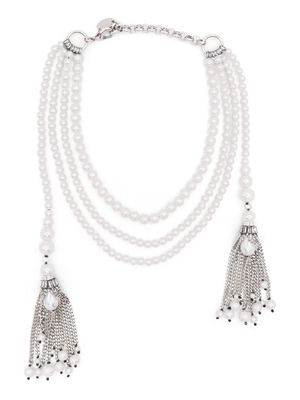 RADA' pearl multi-chain necklace - White