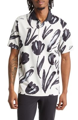 Radmor Taylor Tulip Print Recycled Polyester Polo in Blue Graphite