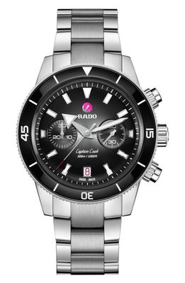 RADO Capitan Cook Automatic Chronograph Bracelet Watch, 43mm in Black 