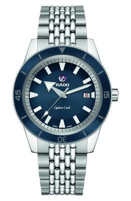 RADO Captain Cook Automatic Bracelet Watch, 42mm in Blue 