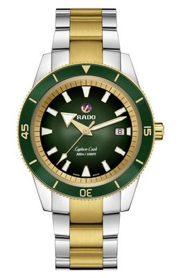 RADO Captain Cook Automatic Bracelet Watch, 42mm in Green 