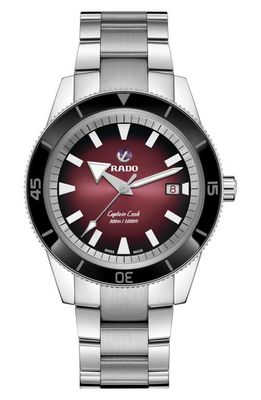 RADO Captain Cook Automatic Bracelet Watch, 42mm in Red 