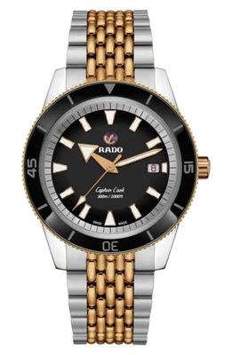 RADO Captain Cook Automatic Bracelet Watch, 42mm in Rose Gold 