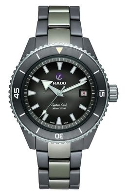 RADO Captain Cook Diver High Tech Ceramic Automatic Bracelet Watch, 43mm in Grey 