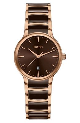 RADO Centrix Bracelet Watch, 30.5mm in Brown 