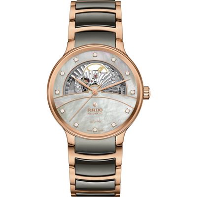 RADO Centrix Open Heart Bracelet Watch, 45mm in Mother Of Pearl 