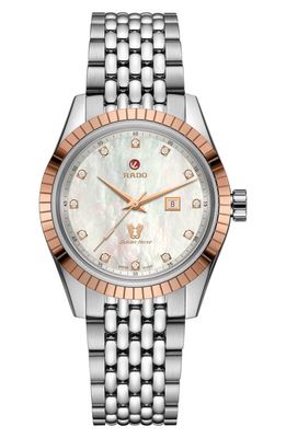 RADO Tradition Golden Horse Diamond Bracelet Watch, 35mm in Silver/Mop 