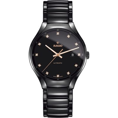 RADO True Automatic Diamond Ceramic Watch, 40mm in Black 