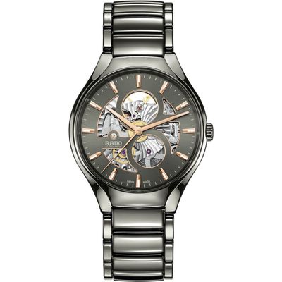 RADO True Round Automatic Open Heart Bracelet Watch, 40mm in Grey 