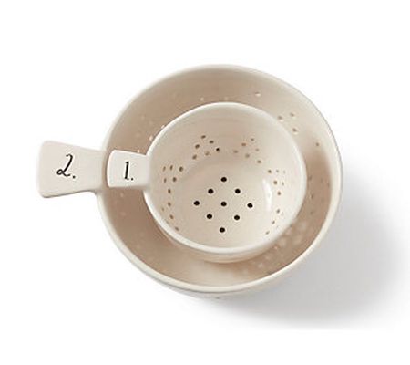 Rae Dunn Stem Print Set of 2 Colanders