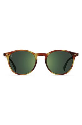 RAEN Basq 50mm Round Sunglasses in Moab Tortoise/Green