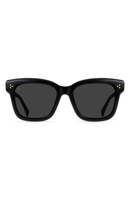 RAEN Breya 54mm Polarized Square Sunglasses in Recycled Black/Smoke Polar