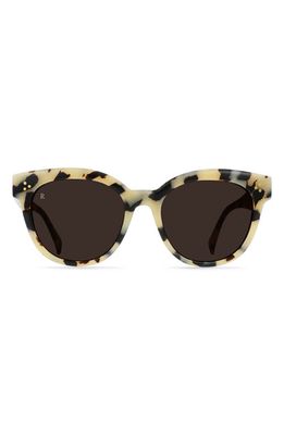 RAEN Breya Round Polarized Square Sunglasses in Ivory Tortoise 