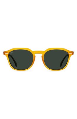 RAEN Clyve 52mm Polarized Round Sunglasses in Honey/Green Polarized