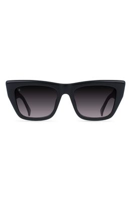 RAEN Marza 53mm Square Sunglasses in Crystal Black /Nimbus Mirror