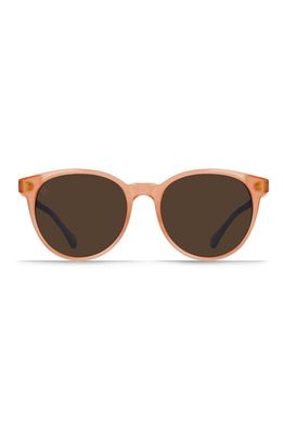 RAEN Norie 53mm Polarized Round Sunglasses in Papaya /Vibrant Brown Polar