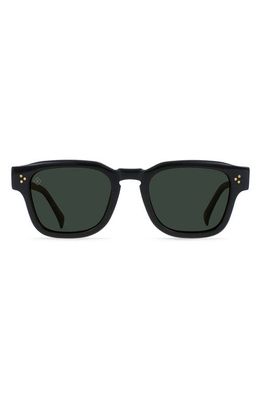 RAEN Rece Polarized Square Sunglasses in Recycled Black/Green Polar