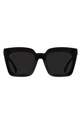 RAEN Vine 54mm Square Sunglasses in Black/Dark Smoke