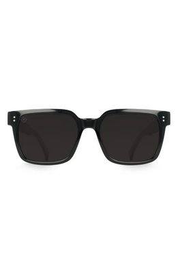 RAEN West Polarized Square Sunglasses in Recycled Black/Smoke Polar