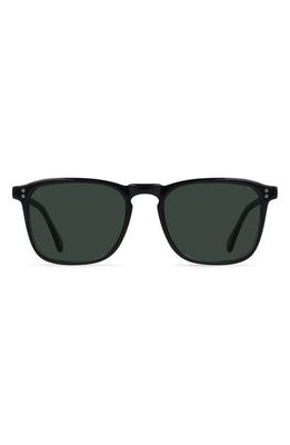 RAEN Wiley Polarized Square Sunglasses in Recycled Black/Green Polar