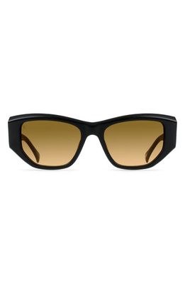 RAEN Ynez 54mm Mirrored Square Sunglasses in Recycled Black/Reposado