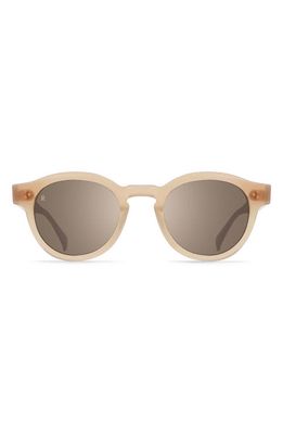 RAEN Zelti 49mm Mirrored Small Round Sunglasses in Dawn/Mink Gradient Mirror